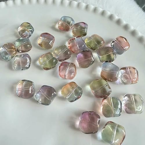11 mm unregelmäßige transparente quadratische gedrehte Glasperlen, handgefertigt für die Herstellung von DIY-Schmuck, Charms, Armbänder, Halsketten, Ohrringe, 28–11 mm, 40 Stück 11 mm unregelmäßige transparente quadratische gedrehte Glasperlen, handgefertigt für die Herstellung von DIY-Schmuck, Charms, Armbänder, Halsketten, Ohrringe, 28–11 mm, 40 Stück von QPFNEI