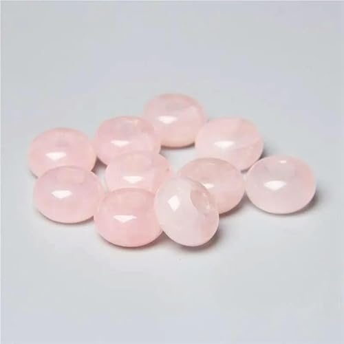12 mm/14,0 mm große runde Perlen, Charms, Naturstein-Achate, große Lochperlen zur Schmuckherstellung, Halsketten, Ohrringe, Zubehör – 19 Rosenquarz – 10 Stück 12 mm/14,0 mm große runde Perlen, Charms, Naturstein-Achate, große Lochperlen zur Schmuckherstellung, Halsketten, Ohrringe, Zubehör – 19 Rosenquarz – 10 Stück von QPFNEI