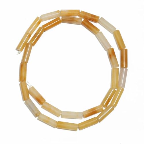 13 x 4,0 mm mehrfarbige Zylinderperlen, DIY-Charms, Naturstein-Armbandperlen zur Schmuckherstellung, lose Perlen, Zubehör – roter Aventurin – 13 x 4,0 mm, ca. 30 Stück von QPFNEI