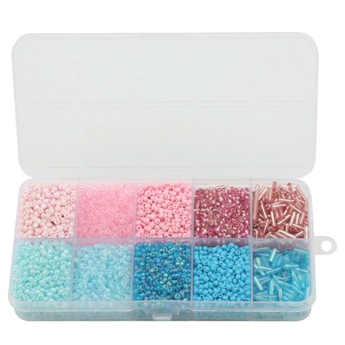 130 g/Set Glas runde Rocailles Perlen Tube lose Perlen DIY Armband Halskette tschechischer Kristall für Schmuckherstellung handgefertigte Accessoires-03 FenHuLan 130 g/Set Glas runde Rocailles Perlen Tube lose Perlen DIY Armband Halskette tschechischer Kristall für Schmuckherstellung handgefertigte Accessoires-03 FenHuLan von QPFNEI