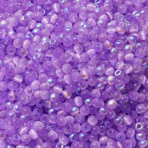 150 Katzenaugen-Glasperlen 4,0 mm (blau, rosa, gelb, grün) für die DIY-Schmuckherstellung, Halskettenbasteln, Perlen-Emb-03DPR-4,0 mm von QPFNEI