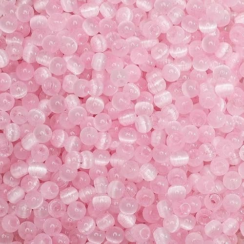 150 Stück 4,0 mm bunte Glasperlen, rund, Katzenauge, lose Abstandsperlen, DIY-Armband, Halskette, Handykette, Schmuckherstellungsmaterialien – Hellrosa – 4,0 mm 150 Stück 4,0 mm bunte Glasperlen, rund, Katzenauge, lose Abstandsperlen, DIY-Armband, Halskette, Handykette, Schmuckherstellungsmaterialien – Hellrosa – 4,0 mm von QPFNEI