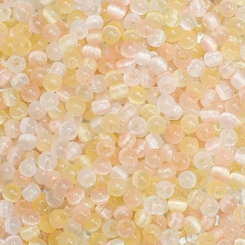 150 Stück 4,0 mm bunte Glasperlen, runde Katzenaugen, lose Abstandsperlen, DIY-Armband, Halskette, Handykette, Schmuckherstellungsmaterialien, gemischte Farbe, 3–4,0 mm 150 Stück 4,0 mm bunte Glasperlen, runde Katzenaugen, lose Abstandsperlen, DIY-Armband, Halskette, Handykette, Schmuckherstellungsmaterialien, gemischte Farbe, 3–4,0 mm von QPFNEI