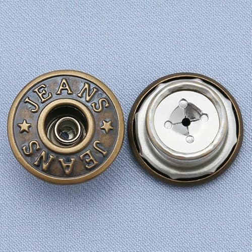 17 mm Retro-Druckknöpfe aus Metall zum Nähen für Kleidung, Jeans, einziehbare Universalschnalle, perfekte Passform, reduziert die Taille, Nähwerkzeuge, 28–17 mm, 2 S 17 mm Retro-Druckknöpfe aus Metall zum Nähen für Kleidung, Jeans, einziehbare Universalschnalle, perfekte Passform, reduziert die Taille, Nähwerkzeuge, 28–17 mm, 2 S von QPFNEI