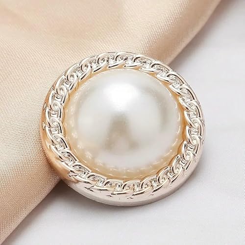 18/21/25 mm Blumenperlen-Gold-Ösenknöpfe für Damenbekleidung, Jacken, Pullover, handgefertigtes Nähzubehör, Scrapbooking, 10–18,0 mm, 5 Stück von QPFNEI