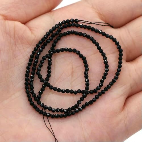 2 3,0 mm natürlicher facettierter roter Granatstein, feine Edelsteine, lose Perlen, DIY-Zubehör für die Herstellung von Schmuck, Halsketten und Armbändern, 38 cm, Schwarzer Achat, 3,0 mm 2 3,0 mm natürlicher facettierter roter Granatstein, feine Edelsteine, lose Perlen, DIY-Zubehör für die Herstellung von Schmuck, Halsketten und Armbändern, 38 cm, Schwarzer Achat, 3,0 mm von QPFNEI