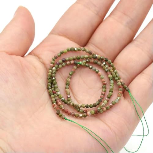 2 3,0 mm natürlicher facettierter roter Granatstein, feine Edelsteine, lose Perlen, DIY-Zubehör für die Herstellung von Schmuck, Halsketten und Armbändern, 38 cm, Unakit, 2 mm 2 3,0 mm natürlicher facettierter roter Granatstein, feine Edelsteine, lose Perlen, DIY-Zubehör für die Herstellung von Schmuck, Halsketten und Armbändern, 38 cm, Unakit, 2 mm von QPFNEI