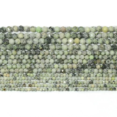 2 3 4,0 mm natürliche facettierte Citrin-Opal-Jade-Onyx-Edelsteinperlen, runde Mineralperlen zur Schmuckherstellung, DIY-Armbandzubehör – Gelb-Türkis – 3,0 mm (ca. 110 Stück) von QPFNEI