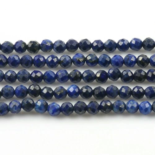 2 3 4,0 mm natürliche facettierte Citrin-Opal-Jade-Onyx-Edelsteinperlen, runde Mineralperlen zur Schmuckherstellung, DIY-Armbandzubehör – Lapislazuli – 2 mm (ca. 170 Stück) von QPFNEI
