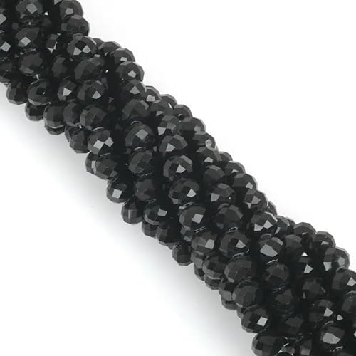 2 3 4 6 8 mm, ca. 60–180 Stück, Kristallperlen, AB, mehrfarbig, Saphir-Glasperlen zur Schmuckherstellung, DIY, handgefertigtes Armband, Großhandel, Schwarz, 3,0 mm, ca. 125 Stück von QPFNEI