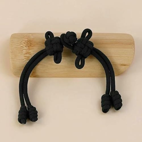 2 Paar chinesische Kleidungsknöpfe, Vintage, elegant, handgefertigt, Knebelverschluss, Dufflecoat, DIY, Schwarz von QPFNEI