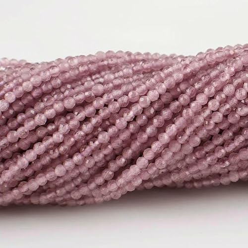 2 mm 3,0 mm Katzenaugen-Kristallperlen, facettierte lose Glasperlen zur Schmuckherstellung, Armband, DIY-Zubehör, 5 Stränge/Los, Pfingstrosenlila, 3,0 mm (1150 Stück) von QPFNEI