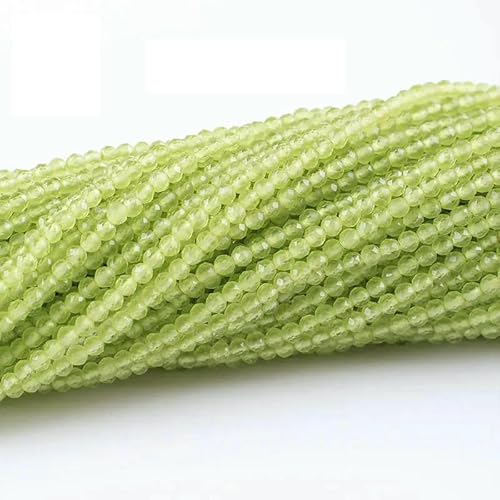 2 mm 3,0 mm Katzenaugen-Kristallperlen, facettierte lose Glasperlen zur Schmuckherstellung, Armband-DIY-Zubehör, 5 Stränge/Los, Limettengrün, 3,0 mm (1150 Stück) von QPFNEI