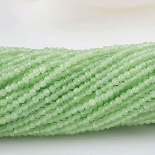 2 mm 3,0 mm Katzenaugen-Kristallperlen, facettierte lose Glasperlen zur Schmuckherstellung, Armband-DIY-Zubehör, 5 Stränge/Los, Seeglasgrün, 3,0 mm (1150 Stück) von QPFNEI