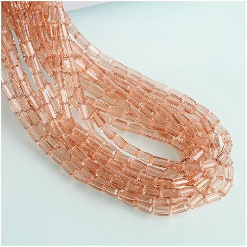 2 x 4,0 mm österreichische quaderförmige Kristallperle, transparente quadratische Glasperlen, lose Abstandsperlen zur Schmuckherstellung, Halsketten, Armbänder, SJCF001-05, 2 x 4,0 mm, 95 St von QPFNEI