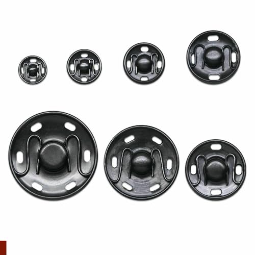 20 Sets schwarz-silberne runde, unsichtbare Druckknöpfe aus Messingmetall für Hemd, Anzug, Jacke, Verschluss, Kleidungszubehör, DIY-Gunblack702-15 mm 20 Sets schwarz-silberne runde, unsichtbare Druckknöpfe aus Messingmetall für Hemd, Anzug, Jacke, Verschluss, Kleidungszubehör, DIY-Gunblack702-15 mm von QPFNEI