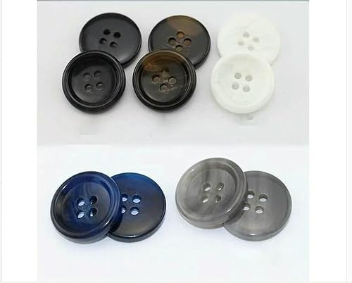 20 Stück/Beutel Neue 15 mm-25 mm Harzknöpfe erhältlich DIY Blazer Dekorative Accessoires Knöpfe-Weiß-20MM von QPFNEI