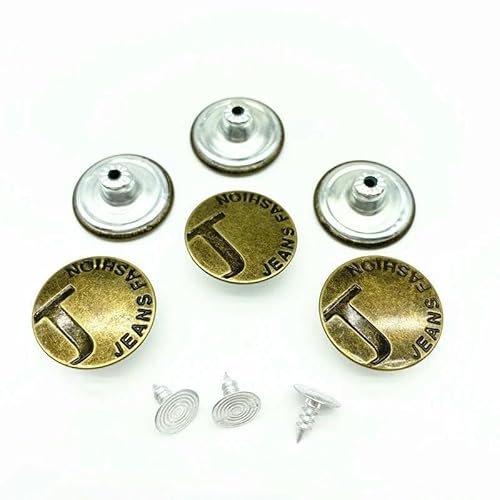 20 Stück 20 mm Bronze Mode Metall Jeansknopf Schaft für Kleidungsstück Hosen Nähen Kleidung Zubehör Handarbeit-18 20 Stück 20 mm Bronze Mode Metall Jeansknopf Schaft für Kleidungsstück Hosen Nähen Kleidung Zubehör Handarbeit-18 von QPFNEI