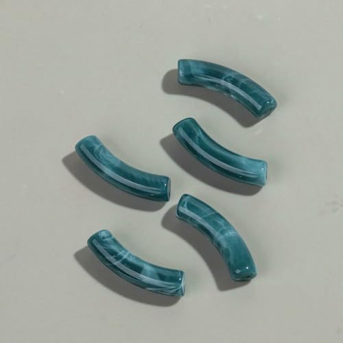 20 Stück 8 mm dünne Acryl-Röhrenperlen, zweifarbig, gebogenes Harzrohr, lose Perlen für DIY-Armbänder, Halsketten, Schmuckzubehör, Marmorblau, 8 mm 20 Stück 8 mm dünne Acryl-Röhrenperlen, zweifarbig, gebogenes Harzrohr, lose Perlen für DIY-Armbänder, Halsketten, Schmuckzubehör, Marmorblau, 8 mm von QPFNEI