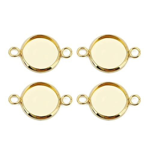 20 Stück Edelstahl-Cabochon-Kamee-Basisfassungen 6 8 10 12 14 16 mm Halsketten-Armbänder-Anhänger-Tablett für die DIY-Schmuckherstellung-Gold-12 mm 20 Stück Edelstahl-Cabochon-Kamee-Basisfassungen 6 8 10 12 14 16 mm Halsketten-Armbänder-Anhänger-Tablett für die DIY-Schmuckherstellung-Gold-12 mm von QPFNEI