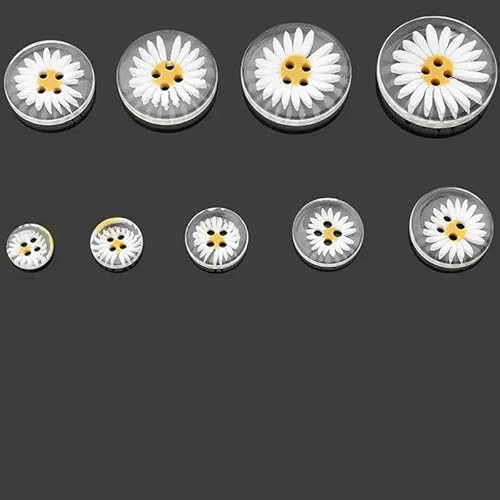 20 Stück Harzknöpfe, Handnähknöpfe, Bastelknöpfe zum Nähen von DIY-Bastelkleidung, 11,5–30 mm, Weiß, 20 Stück, 25 mm von QPFNEI