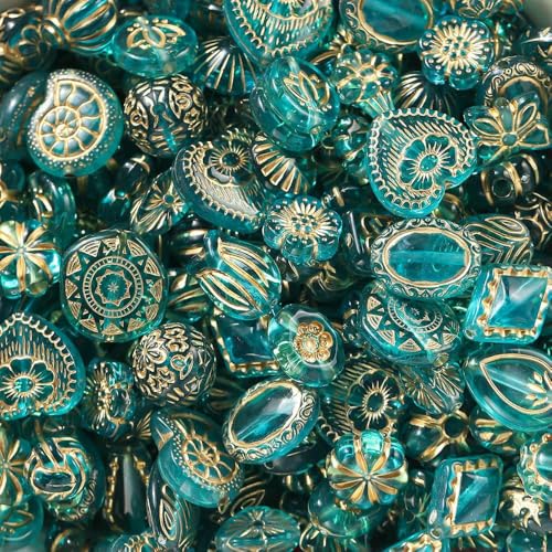 20 g/Los gemischte klassische Perlen, Acryl, lose Abstandsperlen für DIY-Armband, Perlenmaterial, Schmuckherstellung, Zubehör, Zubehör, T Seeblau von QPFNEI
