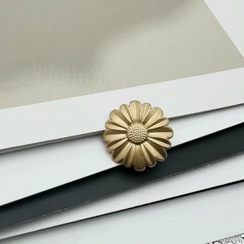 20 mm modische Sonnenblumen-Metallknöpfe, Kleidung, Nähzubehör, Gold/Silber, Nähdekor-Knopf, 10 Stück/Los, 10 Stück, Gold, 20 mm von QPFNEI