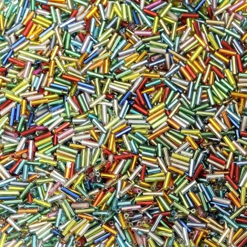 225 Stück/Los Bunte Glasperlen Lose Spacer Tube Shape Bead Für DIY Handgemachte Ohrringe Armband Schmuckzubehör-Farbig von QPFNEI