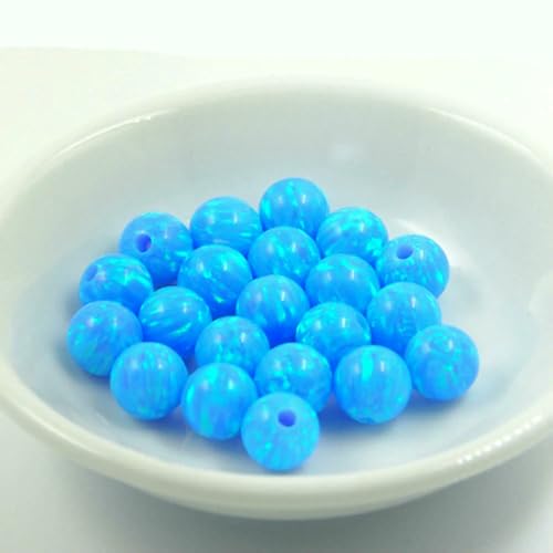 3,0 mm – 8 mm runde Opalperlen mit Edelsteinen mit vollem Loch, 78 Farben, synthetische Steine zur Schmuckherstellung, OP06 – 8 mm, 20 Stück 3,0 mm – 8 mm runde Opalperlen mit Edelsteinen mit vollem Loch, 78 Farben, synthetische Steine zur Schmuckherstellung, OP06 – 8 mm, 20 Stück von QPFNEI
