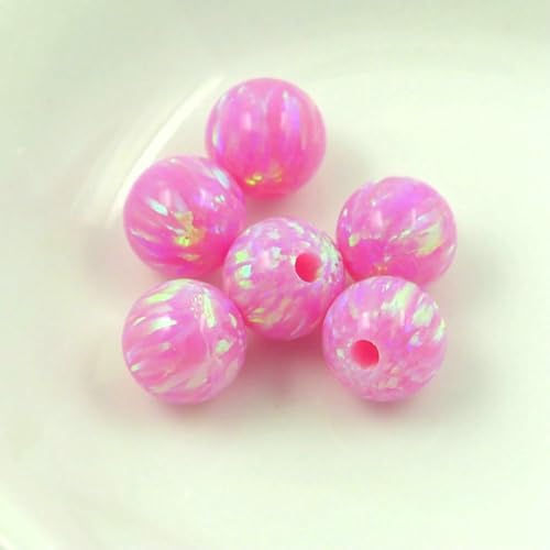 3,0 mm – 8 mm runde Opalperlen mit Edelsteinen mit vollem Loch, 78 Farben, synthetische Steine zur Schmuckherstellung, OP10 – 6 mm, 20 Stück von QPFNEI
