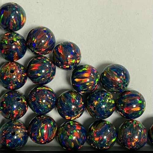 3,0 mm – 8 mm runde Opalperlen mit Edelsteinen mit vollem Loch, 78 Farben, synthetische Steine zur Schmuckherstellung, OP32 – 8 mm, 20 Stück 3,0 mm – 8 mm runde Opalperlen mit Edelsteinen mit vollem Loch, 78 Farben, synthetische Steine zur Schmuckherstellung, OP32 – 8 mm, 20 Stück von QPFNEI
