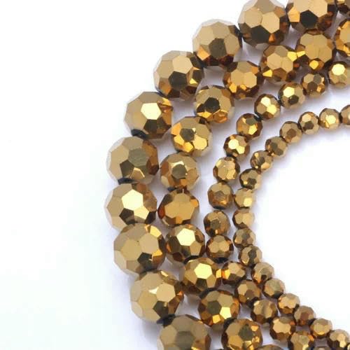 3/4/6/8 mm runde Glasperlen Rondelle Österreich 32 facettierte Kristalle Goldfarben Lose Perlen DIY Schmuckherstellung-OL3231-6MM 95Stk 3/4/6/8 mm runde Glasperlen Rondelle Österreich 32 facettierte Kristalle Goldfarben Lose Perlen DIY Schmuckherstellung-OL3231-6MM 95Stk von QPFNEI