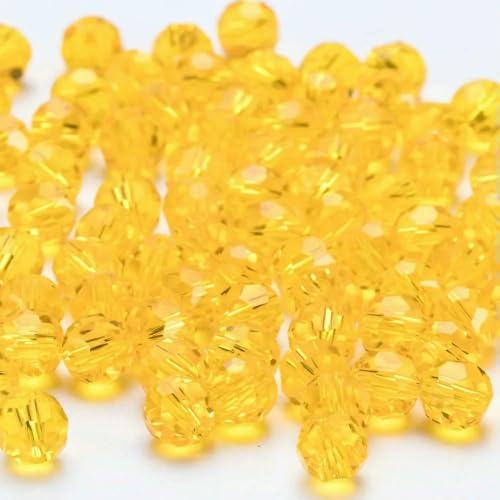 3 4 6 8 mm AB-Farbe Runde Kristallperlen Facettierte transparente Glasperle Lose Abstandsperle für Schmuckherstellung DIY Armband Halskette-QZ001-05-8 mm-65-70 Stück von QPFNEI