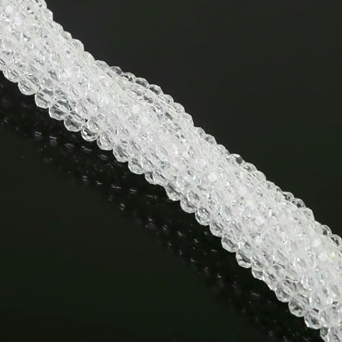 3 4 6 8 mm AB-Farbe Runde Kristallperlen Facettierte transparente Glasperle Lose Abstandsperle für Schmuckherstellung DIY Armband Halskette-QZ001-23-6 mm-90-95 Stück von QPFNEI