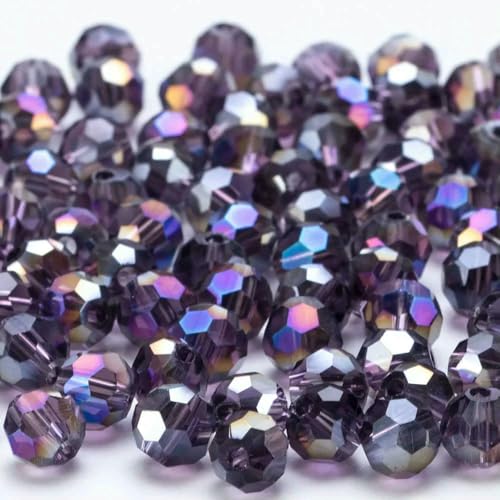 3 4 6 8 mm AB-Farbe Runde Kristallperlen Facettierte transparente Glasperle Lose Abstandsperle für Schmuckherstellung DIY Armband Halskette-QZ001-41-6 mm-90-95 Stück 3 4 6 8 mm AB-Farbe Runde Kristallperlen Facettierte transparente Glasperle Lose Abstandsperle für Schmuckherstellung DIY Armband Halskette-QZ001-41-6 mm-90-95 Stück von QPFNEI
