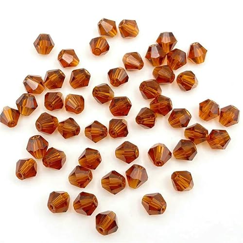 3 4 6 mm Kristallperlen, mehrfarbig, facettierte, lose Abstandsperlen aus Glas zur Schmuckherstellung, DIY-Armbänder, Halskettenzubehör – JZ009 – 6 mm (ca. 45 Stück) von QPFNEI