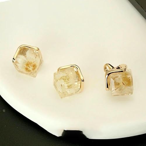 3 Stück quadratische Glasknöpfe mit Blumenmuster für Kleidung, Stricken, luxuriöses Nähzubehör, DIY-Basteln, funkelnd, einzigartig, stilvoll, Gold, 10 mm-1–10 mm. 3 Stück 3 Stück quadratische Glasknöpfe mit Blumenmuster für Kleidung, Stricken, luxuriöses Nähzubehör, DIY-Basteln, funkelnd, einzigartig, stilvoll, Gold, 10 mm-1–10 mm. 3 Stück von QPFNEI