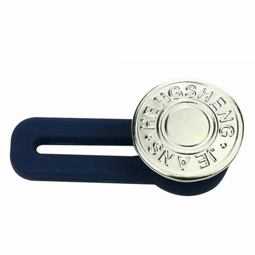 3 Stück wiederverwendbare Hosen-Jeans-Schnallen aus Metall mit einziehbarem Knopf, verlängertes Taillenband, 3 Stück von QPFNEI