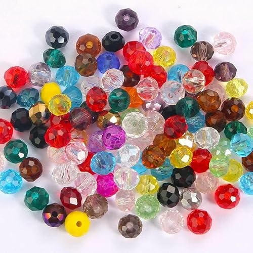 3 x 4,0 mm, 4 x 6 mm, facettierte Glasperlen, lose Abstandshalter, runde Kristallperlen zur Schmuckherstellung, DIY-Halsketten, Armbandzubehör, 25, 4 x 6 mm, 100 Stück 3 x 4,0 mm, 4 x 6 mm, facettierte Glasperlen, lose Abstandshalter, runde Kristallperlen zur Schmuckherstellung, DIY-Halsketten, Armbandzubehör, 25, 4 x 6 mm, 100 Stück von QPFNEI