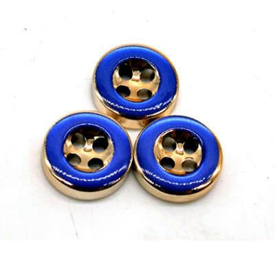 30 Stück/Los kleine runde Gold-Silber-Nähknöpfe für Damen, Stoff, T-Shirt, Joker, Modeknopf, Kleidungsstück, Zubehör, Scrapbooking, DIY, goldblau, 102–12 mm von QPFNEI