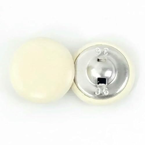 30 Stück 11–28 mm Lederknöpfe zum Nähen von Jacken, Mänteln, dekorative Schnalle, runde Schaftknöpfe, DIY-Kleidungsreparaturzubehör, Beige, 28 mm von QPFNEI