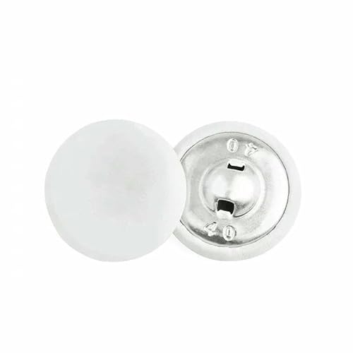 30 Stück 11–28 mm Lederknöpfe zum Nähen von Jacken, Mänteln, dekorative Schnalle, runde Schaftknöpfe, DIY-Kleidungsreparaturzubehör, Weiß, 28 mm von QPFNEI