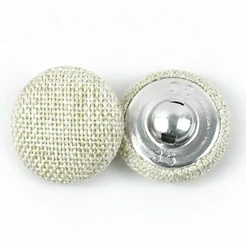 30 Stück 11–30 mm Metall-Leinenknöpfe für Kleidung, Sofakissen, Dekor, runde Schaftknöpfe, DIY-Anzug, Mantel, Nähzubehör, 11 Beige Gelb, 28 mm von QPFNEI