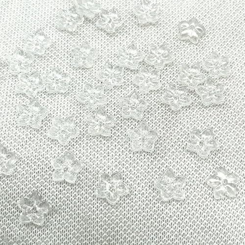 30 Stück 12 mm scharfe Ecken, fünfblättrige Blume, Lampwork-Perlen, Kappen, Glas-Abstandshalterperlen für Schmuckherstellung, DIY-Zubehör, Haarnadel-05 von QPFNEI