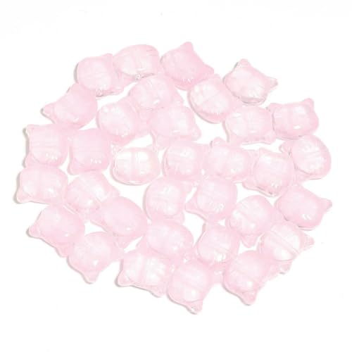 30 Stück Glasperlen mit Katzenkopf und Loch, Perlenfarbe, süße Lampwork-Perlen für Kleidungsdekoration, Herstellung von DIY-Zubehör, Rosa, 12 x 14,0 mm 30 Stück Glasperlen mit Katzenkopf und Loch, Perlenfarbe, süße Lampwork-Perlen für Kleidungsdekoration, Herstellung von DIY-Zubehör, Rosa, 12 x 14,0 mm von QPFNEI