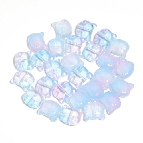 30 Stück Glasperlen mit Katzenkopf und Loch, Perlenfarbe, süße Lampwork-Perlen für Kleidungsdekoration, Herstellung von DIY-Zubehör, Rosa/Blau, 12 x 14,0 mm 30 Stück Glasperlen mit Katzenkopf und Loch, Perlenfarbe, süße Lampwork-Perlen für Kleidungsdekoration, Herstellung von DIY-Zubehör, Rosa/Blau, 12 x 14,0 mm von QPFNEI