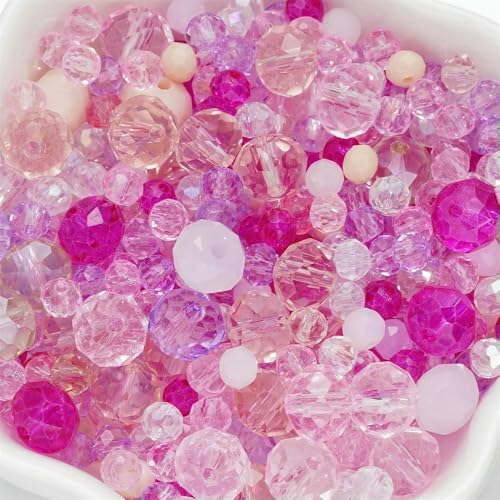 300 Stück 4–8 mm gemischte runde facettierte Glasperlen, Abstandshalter, lose Perlen für Armbänder, Halsketten, Handyketten, DIY-Schmuckherstellung, Zubehör, Rosa 300 Stück 4–8 mm gemischte runde facettierte Glasperlen, Abstandshalter, lose Perlen für Armbänder, Halsketten, Handyketten, DIY-Schmuckherstellung, Zubehör, Rosa von QPFNEI