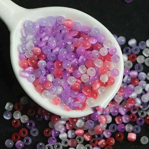 4,0 mm gebürstete Katzenaugen-Glasreisperlen, handgefertigt, DIY-Perlen, Streuperlen, Armband, Halskette, Schmuck, runde Perlen, Zubehör-MS37-4,0 mm, 130 Stück 4,0 mm gebürstete Katzenaugen-Glasreisperlen, handgefertigt, DIY-Perlen, Streuperlen, Armband, Halskette, Schmuck, runde Perlen, Zubehör-MS37-4,0 mm, 130 Stück von QPFNEI