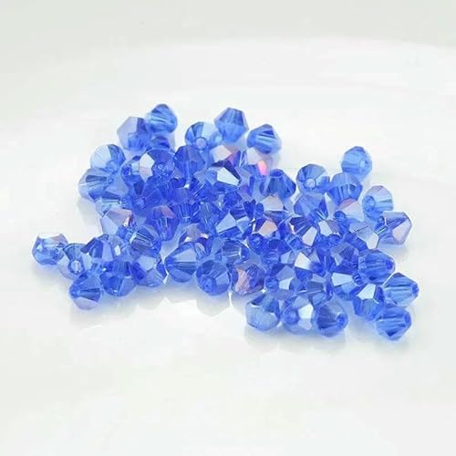 4,0 mm glänzende Kristallperlen, Doppelkegelperlen, lose Abstandsperlen aus Glas für Armbänder, DIY-Schmuckherstellung, 200 Stück, blau ab, 4,0 mm 4,0 mm glänzende Kristallperlen, Doppelkegelperlen, lose Abstandsperlen aus Glas für Armbänder, DIY-Schmuckherstellung, 200 Stück, blau ab, 4,0 mm von QPFNEI