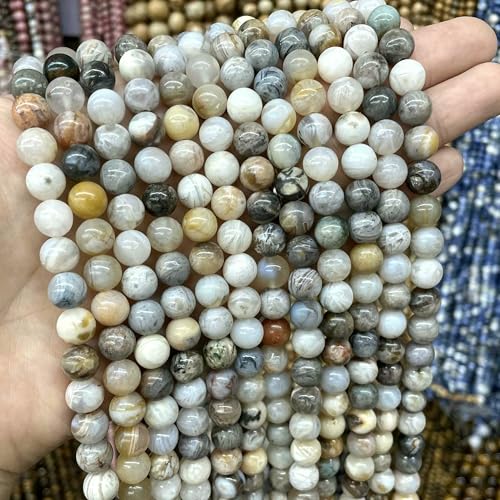 4–10 mm natürliche runde Tigerauge-Amazonit-Achat-Rosenquarz-Angelit-Lavastein-Perlen zur Schmuckherstellung, DIY-Armbandzubehör – Achat – 4,0 mm, 90 Stück Perlen 4–10 mm natürliche runde Tigerauge-Amazonit-Achat-Rosenquarz-Angelit-Lavastein-Perlen zur Schmuckherstellung, DIY-Armbandzubehör – Achat – 4,0 mm, 90 Stück Perlen von QPFNEI